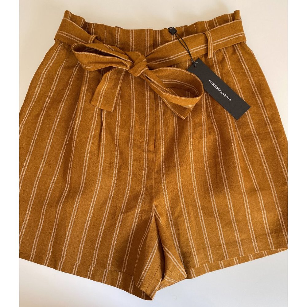 BCBG Linen High-Waisted Shorts - Picture 6 of 15